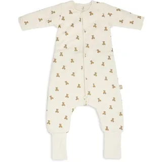Jollein Schlafsack mit Füßen Baby - 92/98 cm - 2.5 bis 3.5 TOG - Abnehmbare Ärmel - Winterschlafsack mit Beinen - Auch für Frühling & Herbst - Oeko-Tex Zertifiziert - Mini Teddy Bear