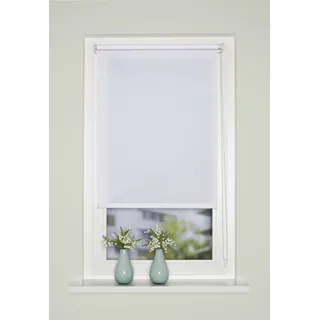 Raffrollo HOME WOHNIDEEN "ROM" Gr. 4, weiß, B:80cm H:150cm, Obermaterial: 100% Polyester, Raffrollos, Raffrollo, Kettenzugrollo, Uni