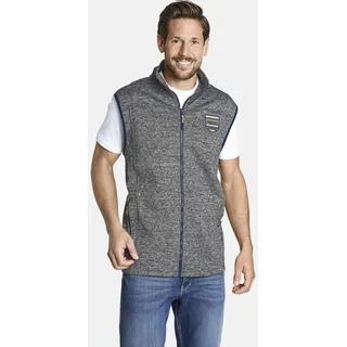 Funktionsweste JAN VANDERSTORM "Weste MALDEVIN", Herren, Gr. 62, grau (grau melange), Obermaterial: 92% Polyester COOLMAX PES(Coolmax). 8% Elasthan EL., Westen Funktionsweste