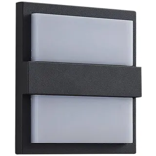 Lucande LED-Außenwandleuchte Gylfi, 20 cm, anthrazit, Alu - Schwarz