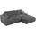 MKS MKS Ecksofa Dunkelgrau Cord Ecksofa Rechts Dunkelgrau