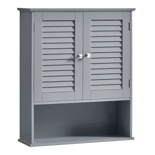 VASAGLE Hängeschrank Badezimmerschrank Wandschrank, 20 x 60 x 70 cm - Grau