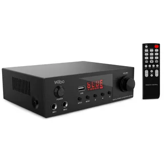 Wiibo AMP-100 Amplificador HiFi Bluetooth Con Respuesta Lineal. 50W + 50W. Con 2 Entradas Micrófono