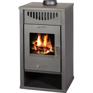 Kaminofen Victoria Deluxe E 9.6 kW Kaminofen Holzofen BimSchv Stufe 2 - Schwarz