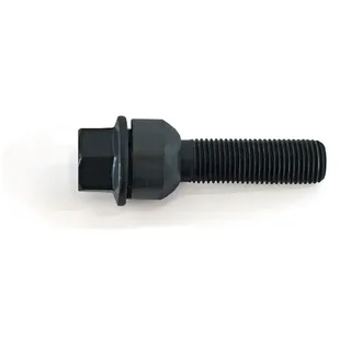 H&R Radschraube Kugelbund mit bewegliche Kugelbund R14 M14x1.50 - Länge 63mm - Schwarz (z.B. kompatibel mit Porsche)