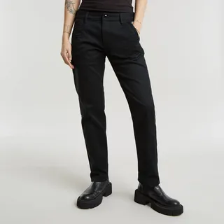 G-STAR Chinohose "Kate Chino Boyfriend" mit Relaxed Fit an Hüfte und Oberschenkeln, dk schwarz