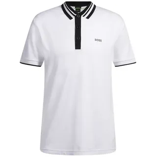 Boss Paule Tape Kurzarm-poloshirt - White - M
