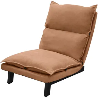 ML-Design Relaxsessel Leinen 59 x 73,5 x 73 cm Braun mit Kissen