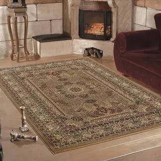 Ayyildiz Teppiche Teppich »Marrakesh 207« rechteckig 12 mm Höhe Kurzflor, Orient-Optik, Webteppich, Wohnzimmer, beige