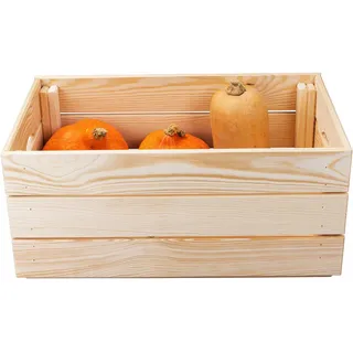 Livetastic Dekokiste , Naturfarben, Kieferfarben , Holz , Kiefer , massiv , 52x24x32 cm , Ordnen & Aufbewahren, Dekoboxen & Aufbewahrungsboxen, Holzkisten