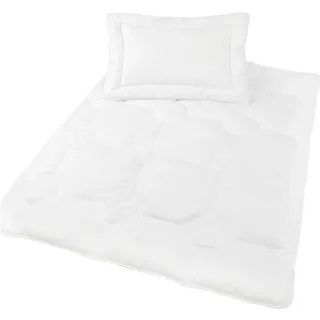 ZOLLNER Kinder und Kleinkinder Bettenset, Kopfkissen 40x60 cm, Bettdecke 100x135 cm