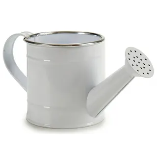 Blumentopf Gießkanne Metall Weiß , 11 cm , Dekoration, Blumen & Blumentöpfe, Übertöpfe