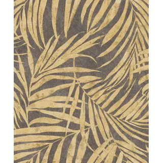 Rasch Textil Rasch Tapeten Vliestapete (Botanical) Schwarz gelbe 10,05 m x 0,53 m Linares 617450