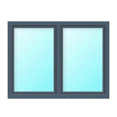 Meeth Wohnraumfenster »77/3 MD«, Gesamtbreite x Gesamthöhe: 125 x 145 cm, 2-flügelig, Dreh-Kipp/Dreh-Kipp - schwarz