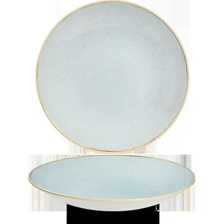 Churchill Super Vitrified Stonecast Duck Egg Teller Tief Coup 28cm, 12 Stück, Entenei Blau, Rund