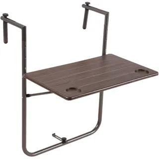 Garden Pleasure TABORA Balkonhängetisch 60 x 60 x 73 cm Braun