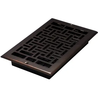Decor Grates AJL610W-RB Oriental Wall Register, Rubbed Bronze Finish, 6x10 Inches