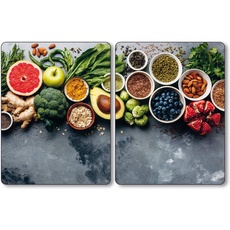 Bild XL Herdabdeckplatte, Material: Sicherheitsglas, Maße: B: 50 x T: 38,5 x H: 3 cm, Farbe: Healthy Kitchen |36643 13
