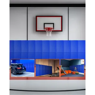 Vevor Wandpolster für Fitnessstudios (180 x 60 x 5 cm) reißfeste Wandmatte, abnehmbare Schaumstoffpolsterung mit hoher Dichte zur Wandmontage - Blau