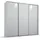 Schwebetürenschrank OTELI 211 x 214 x 68 cm Grau