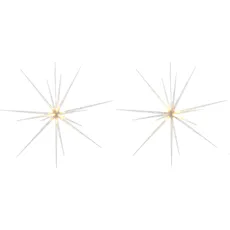 BONETTI LED Stern »Weihnachtsstern, Weihnachtsdeko aussen«, Ø ca. 51 cm je Stern, mit 8 verschiedenen Leuchtfunktionen, weiß