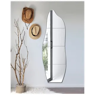 Qeenmy Klebespiegel Spiegelfliesen Selbstklebend Spiegel Asymmetrischer | Garderobenspiegel, Spiegelglas, Wandspiegel, Spiegel zum Kleben, für Schrank Wand Flur Badezimmer Wohnzimmer Schlafzimmer