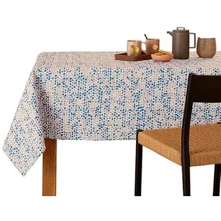 Nydel Tischdecke mit Perle, Acrylbeschichtung, blau, rund, 160 cm