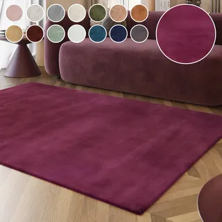 Esprit Hochflor-Teppich ESPRIT "Alice ESP-4377, Kunstfell", lila (violett), B:70cm H:25mm L:140cm, Kunstfaser, Teppiche, Kaninchenfell-Haptik, besonders weich und dicht, für alle Räume