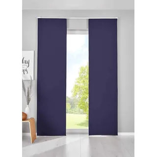 Gardinenbox Newyork Schiebegardine Paneelwagen 60 x 225 cm Blau 2 St.