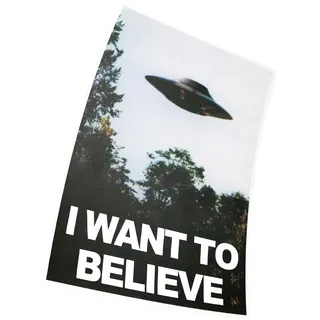 Tainsi I Want to Believe UFO TV Series Kunst Riesen Poster Poster 42 x 30 cm