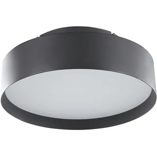 Beliani LED Deckenlampe MOEI Metall Schwarz