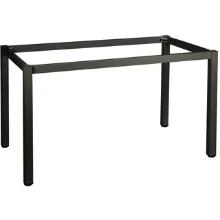 Metallrahmengestell mit quadratischem Bein, NY-A057/K, Bein mit einem Querschnitt von 5x5 cm, Abmessungen 136x76x72,5 cm, Schwarz - Schwarz