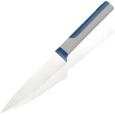 Tasty Küchenmesser 11,5cm Klinge – Knife Life Premium Edelstahl Messer – Ideal für Tomaten, Baguette und Hartkäse – Grau/Blau/Silber Design