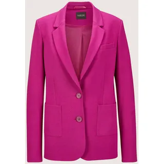 Jackenblazer MADELEINE "Blazer Langer Jersey-Blazer mit Futter", Damen, Gr. 42, pink (magenta), Obermaterial: 67% Viskose CV. 27% Polyamid PA. 6% Elasthan EL., Modern, tailliert, Blazer Jackenblazer
