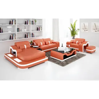 Designer Sofa Ecksofa L Form Sessel Sitzpolster Polster Wohnlandschaft Ledersofa