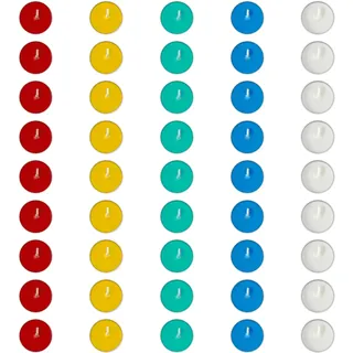 EOGRFW Teelichter Set 100 Stück, 4 Stunden Brenndauer, Bunte Kerzen in Blau, Grün, Weiß, Gelb und Rot, für Dekoration und Partys