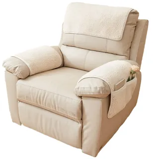 QSZTJJ Sesselschoner mit Taschen Für Relaxsessel Mit Armlehnen, rutschfeste Armlehnenbezüge für Sessel und Sofa – Universell für Relax- und Fernsehsessel