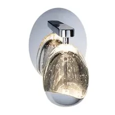 LED-Wandleuchte Rocio, Metall, Glas, 1-flammig, chrom