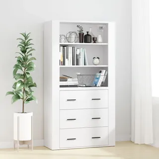 vidaXL Highboard Weiß Holzwerkstoff - Weiß