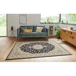 HANSE Home Teppich »Antik Nain« rechteckig 5 mm Höhe Orientalisch mit Fransen, Orient, Wohnzimmer, Schlafzimmer, Esszimmer, blau