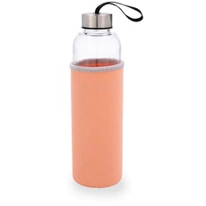 Quid Quidate Transportflasche aus Glas mit Hülle Neop, 0,60 l, Orange