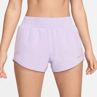 Nike Damen Short Mid-Rise 3  Shorts DX6010-512 S - Lilac Bloom/Reflective Silv - S
