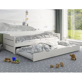 OTTO home Kinderbett REETE BESTSELLER 90 x 200 cm Kiefer massiv weiß lackiert