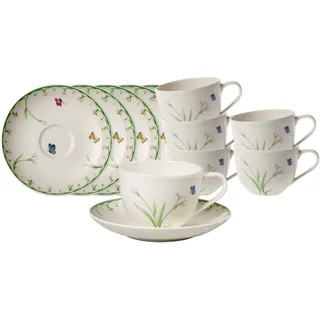 Villeroy & Boch Kaffeetasse mit Untertasse 0,23 l Bunt 6 St.