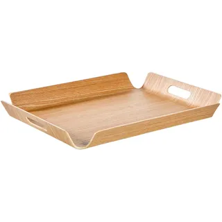 Novel Tablett , Naturfarben , Holz , Weide , Sperrholz , Holz , rechteckig , 33x44 cm , Geschirr, Tischkultur & Serviergeschirr, Tabletts