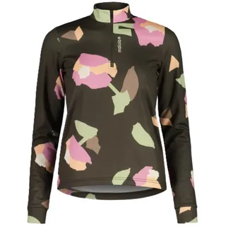 Maloja Halfzip-Langarmshirt SawangM Adventure Midlayer Shirt (warm, 4-Wege-Stretch) braun/bunt Damen