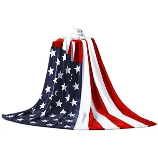 FakeFace Weiche Kuscheldecke Flanell Wolldecke Tagesdecke Bettdecke amerikanische Flagge Blankets US-Flagge Decke für Damen Herren Kinder Schlafzimmer Sofa Auto 200x150CM