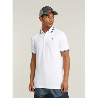 G-Star Dunda Slim Stripe Poloshirt weiß M