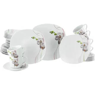 CreaTable Square Kombiservice 30-tlg. Orchidee Multicolor