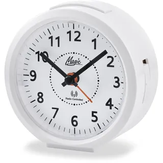 Atlanta Funkwecker Analog Licht Snooze Crescendo Zahlen - 2830/0M (Weiß)